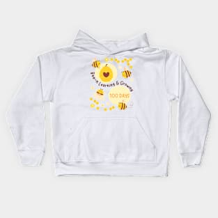 Bee-n Learning & Growing 100 Days School Teacher Student Kid Kids Hoodie